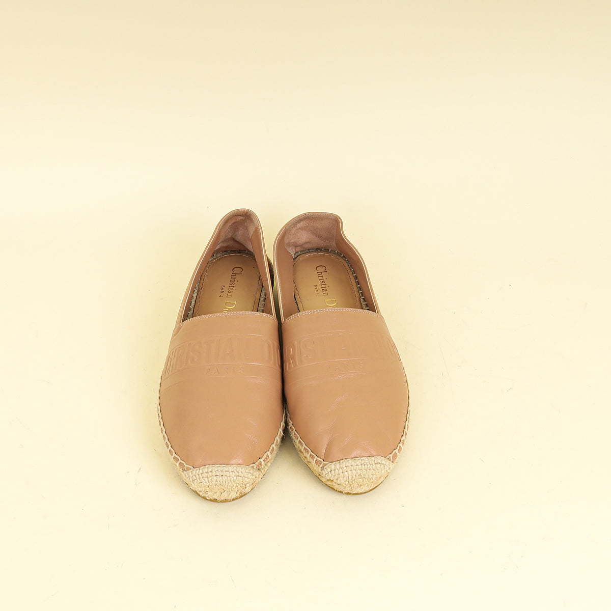 Christian Dior Nude Granville Lambskin Espadrille 36.5