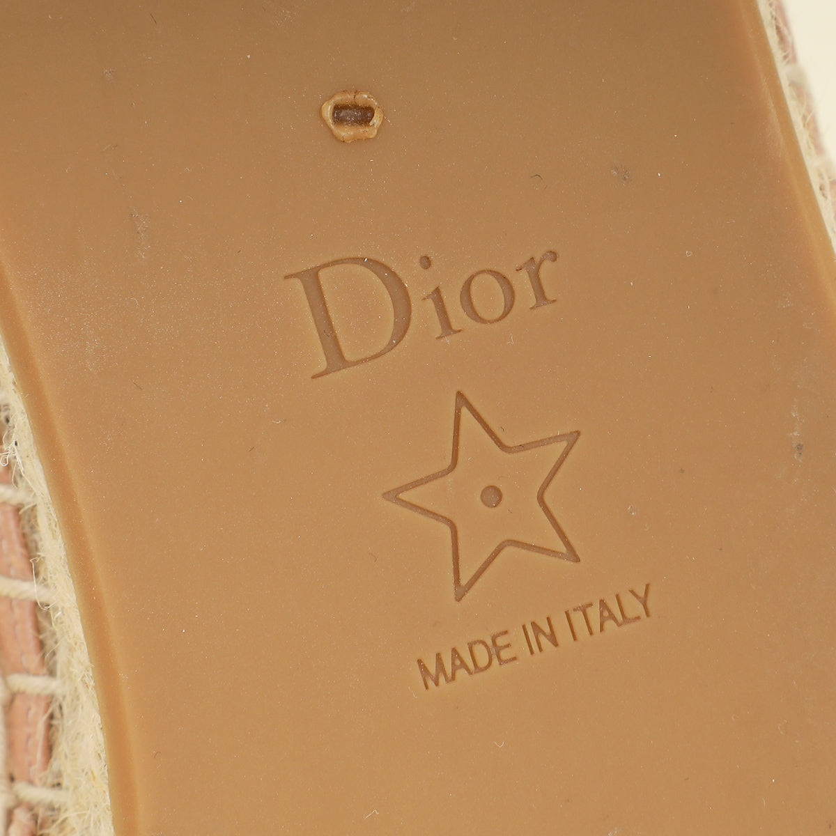 Christian Dior Nude Granville Lambskin Espadrille 36.5