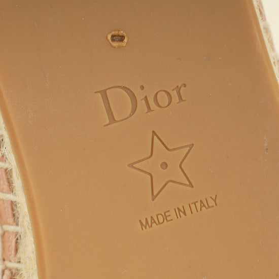 Christian Dior Nude Granville Lambskin Espadrille 36.5
