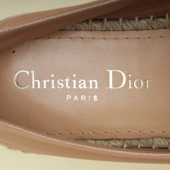Christian Dior Nude Granville Lambskin Espadrille 36.5