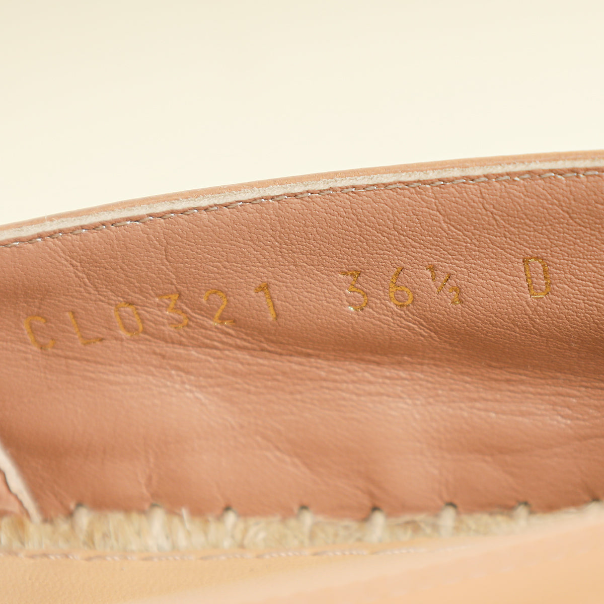 Christian Dior Nude Granville Lambskin Espadrille 36.5