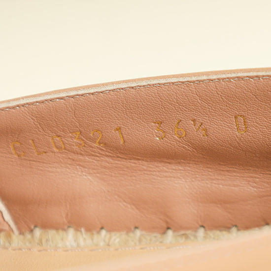 Christian Dior Nude Granville Lambskin Espadrille 36.5