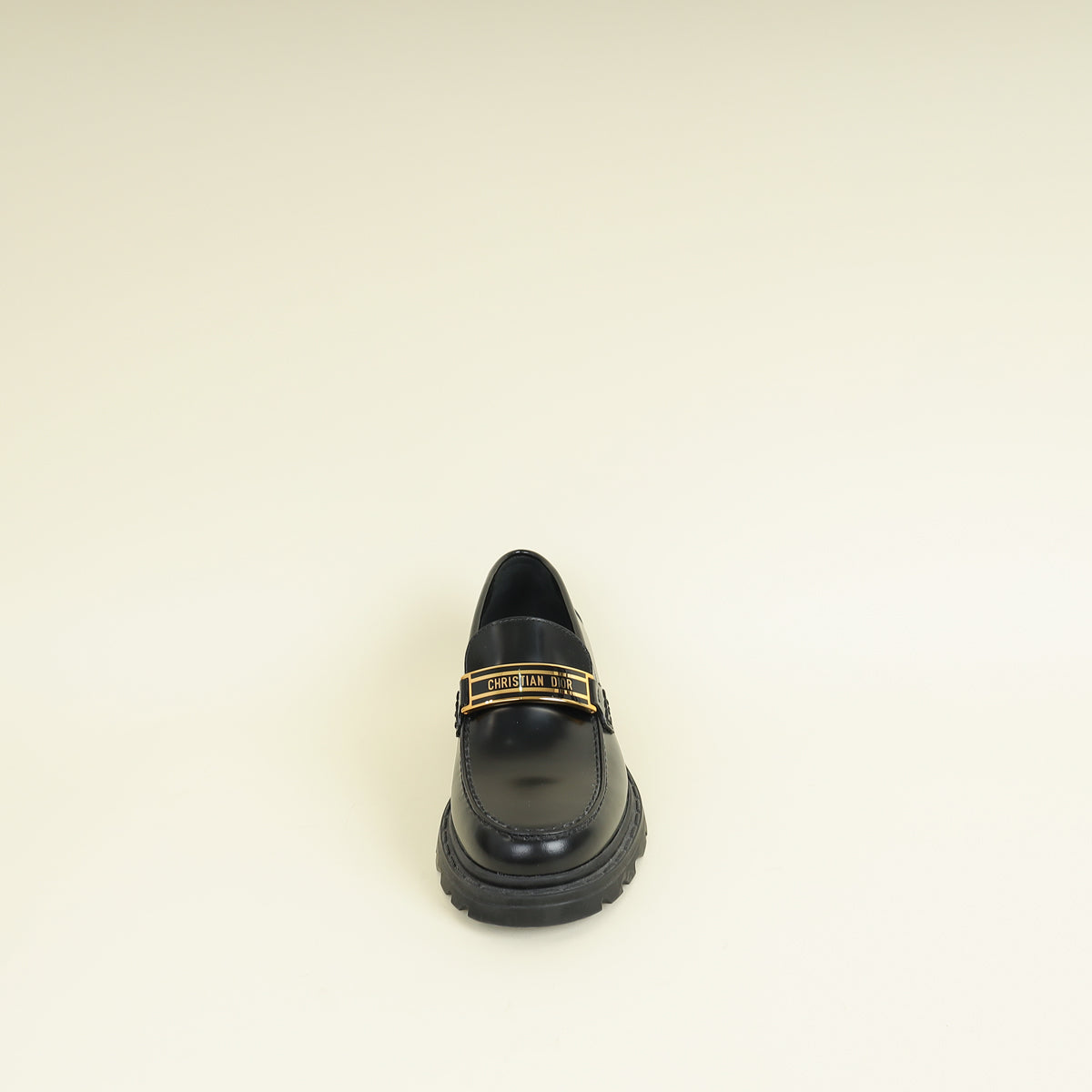 Christian Dior Black Brushed Code Loafers 36.5