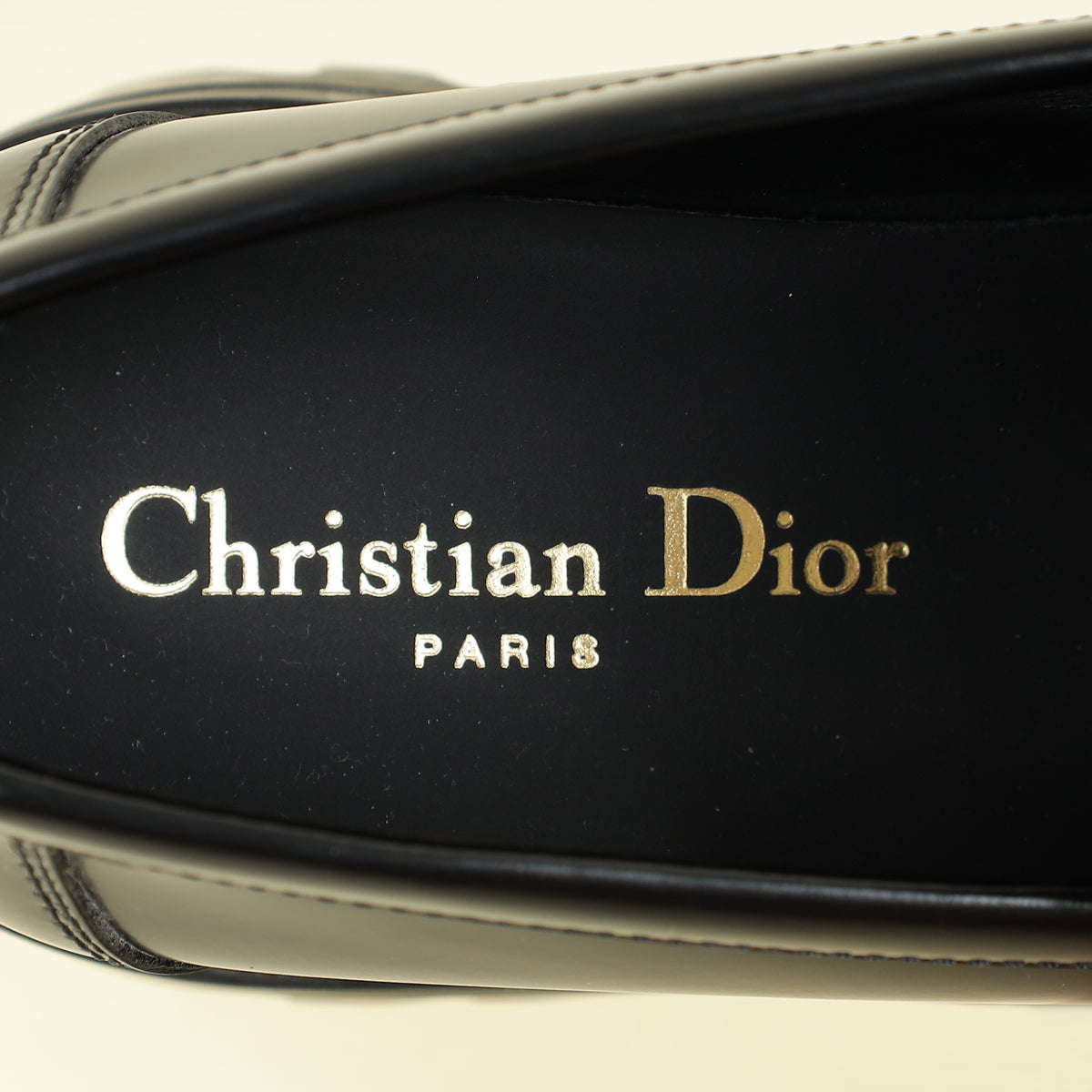 Christian Dior Black Brushed Code Loafers 36.5