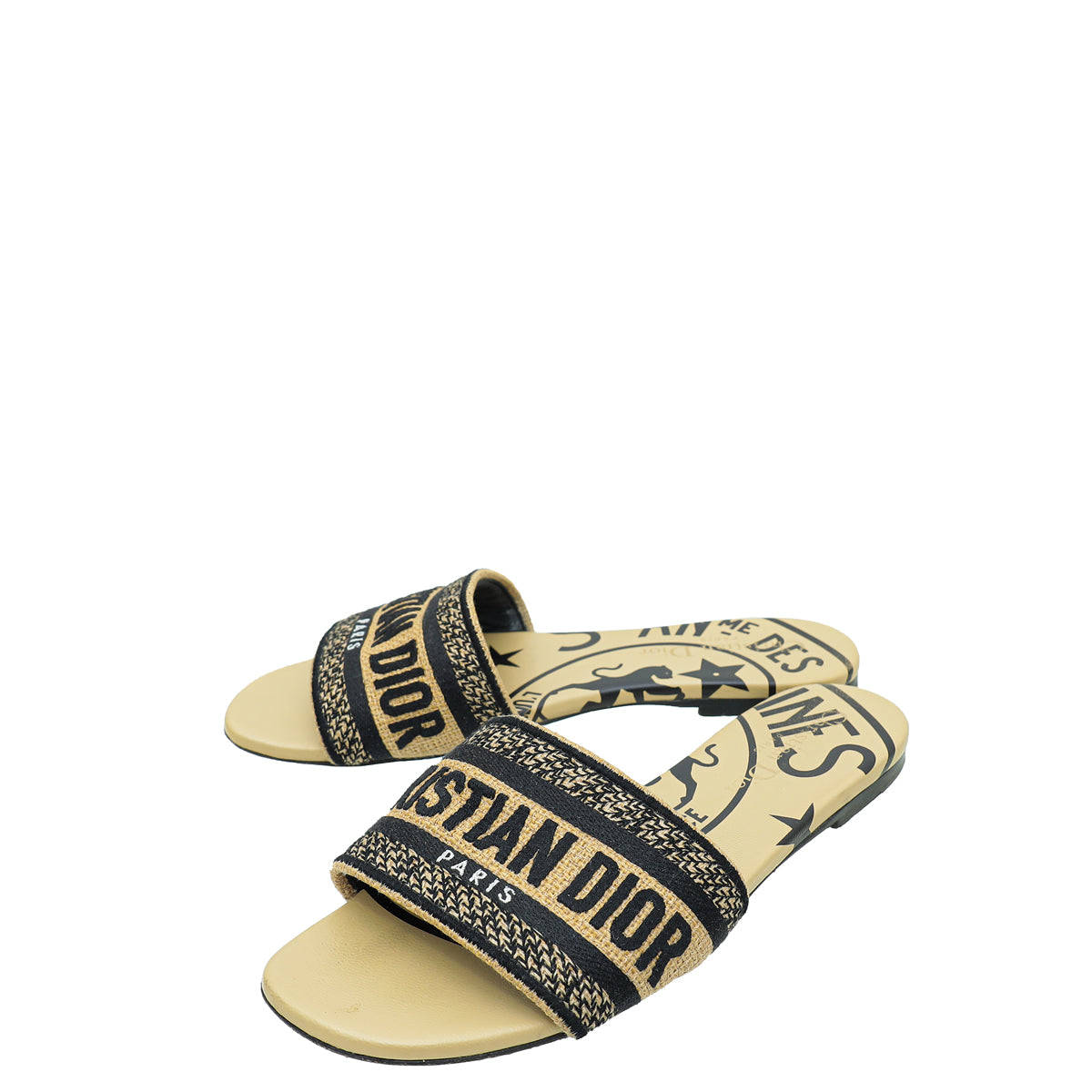 Christian Dior Bicolor Union Motif Dway Slide 36