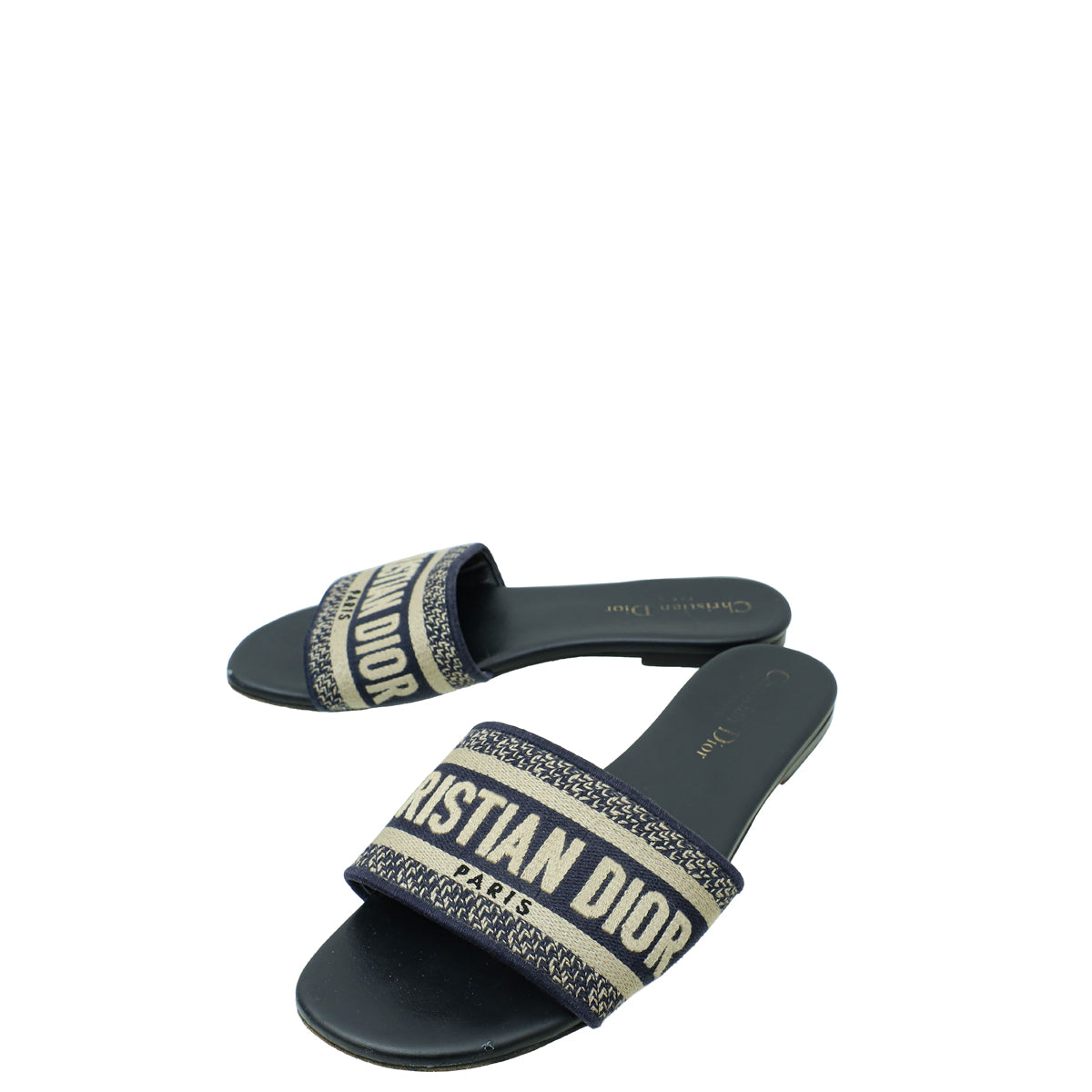 Christian Dior Navy Blue Dway Technical Fabric Flat Mules 36-Christian Dior-THE CLOSET