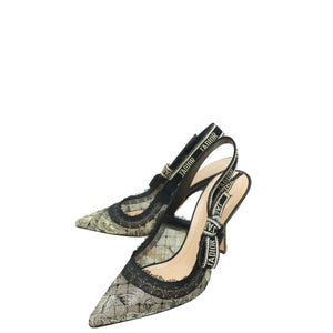 كريستيان ديور فراشة ذات لونين عزر شبكة مطرزة J'Adior Slingback 36