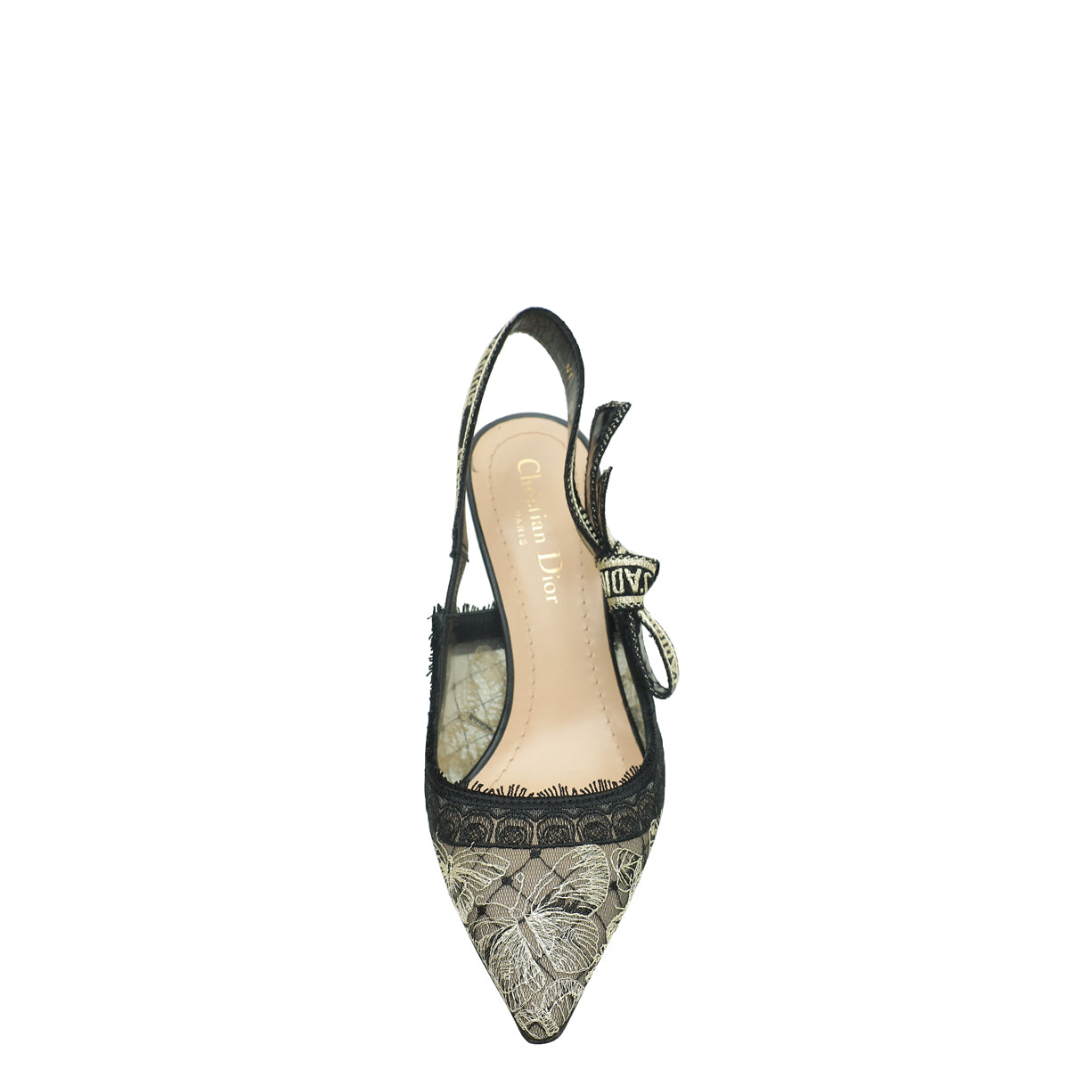 Christian Dior Bicolor Butterfly Motif Mesh Embroidered J'Adior Slingback 36-Christian Dior-THE CLOSET