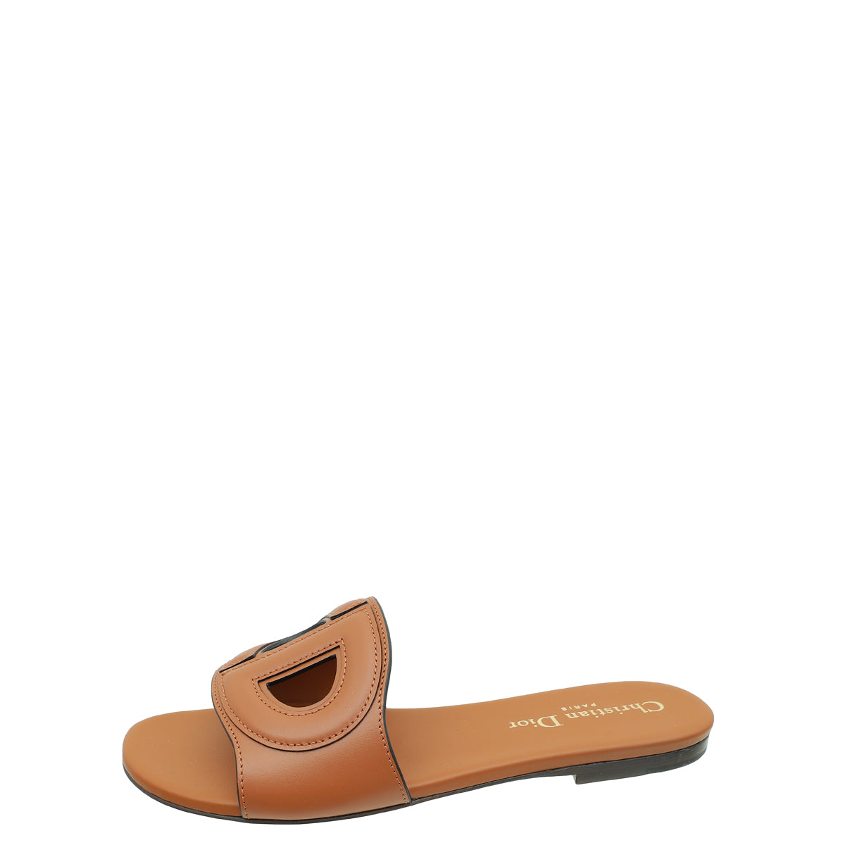 Christian Dior Dark Tan D-Club Slide Sandal 36