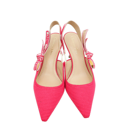 Christian Dior Fuchsia J'Adior Technical Slingback Pump 37.5