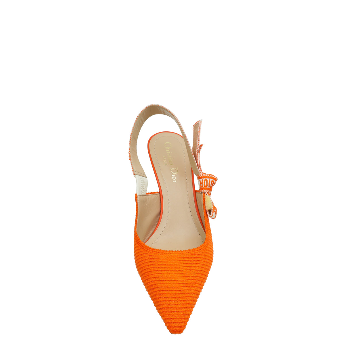 Christian Dior Orange J'Adior Technical Slingback Pump 37.5-Christian Dior-THE CLOSET