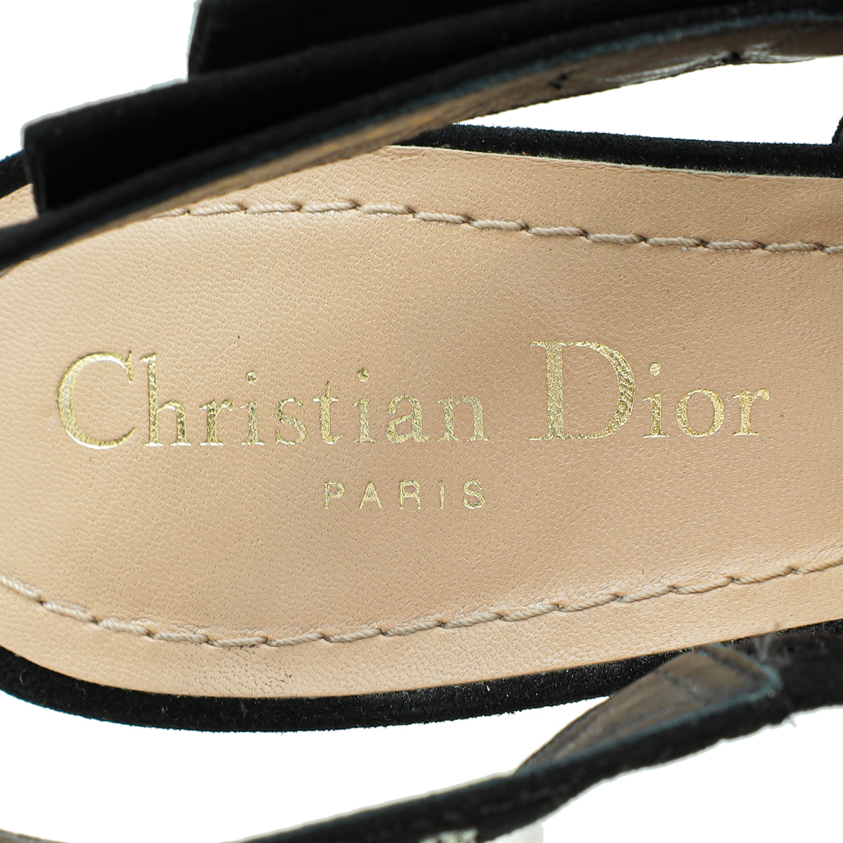 Christian Dior Black J'adior Mesh Dot Slingback Pump 37.5-Christian Dior-THE CLOSET