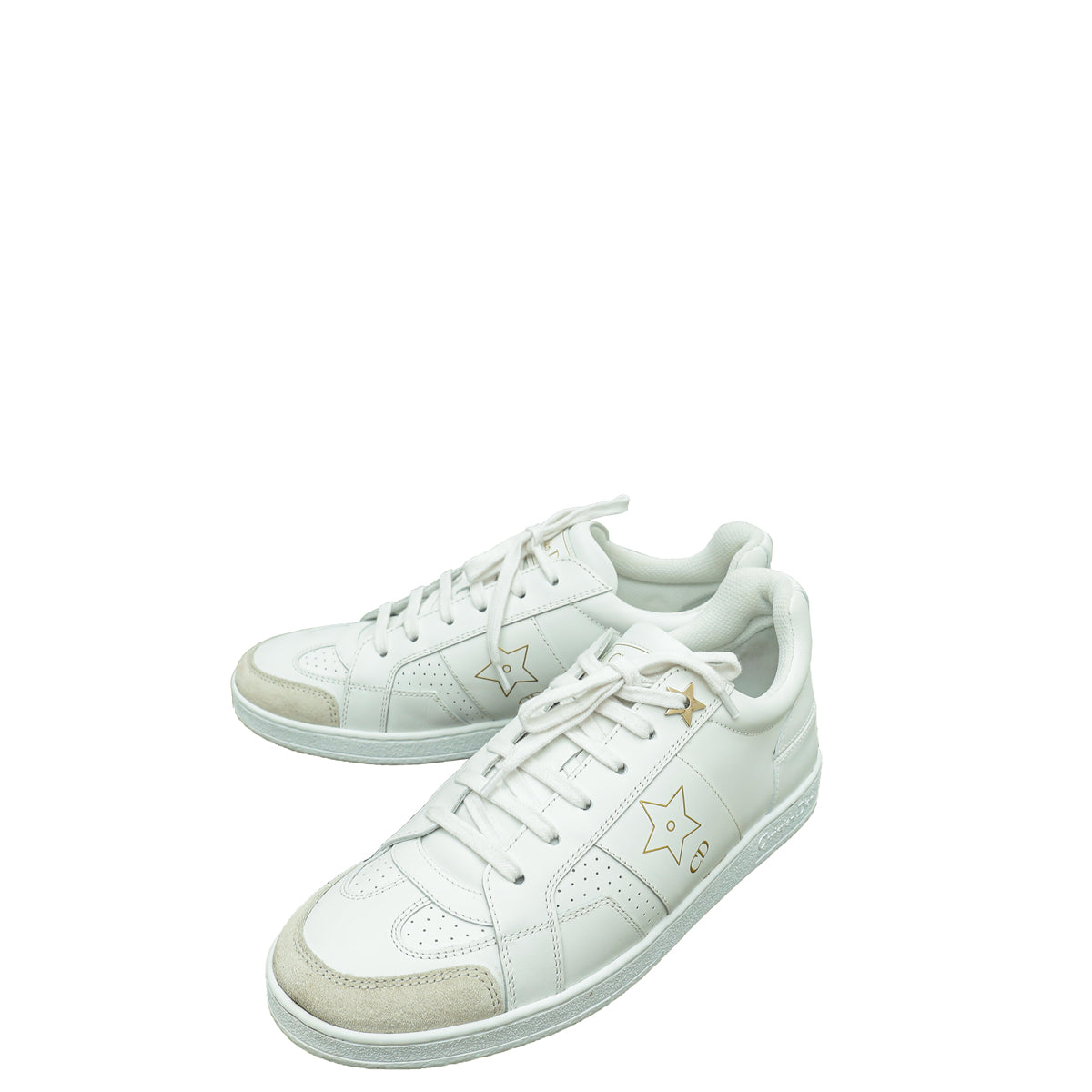 Christian Dior White Star Trainer Sneaker 37.5-Christian Dior-THE CLOSET