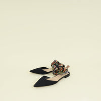 Christian Dior Black Technical Fabric J'adior IT Flat 37.5
