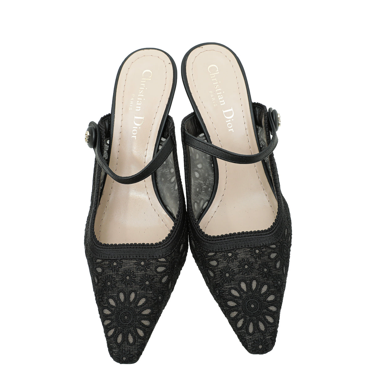 Christian Dior Black Capture Heeled Mules 37.5 – THE CLOSET