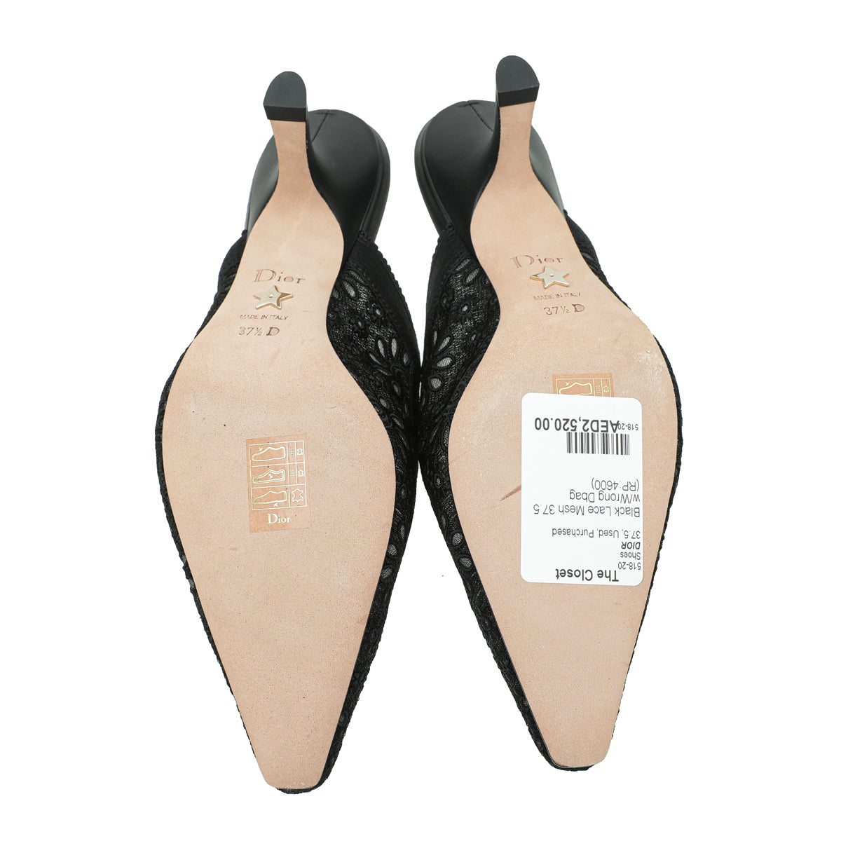 Christian Dior Black Capture Heeled Mules 37.5 – THE CLOSET