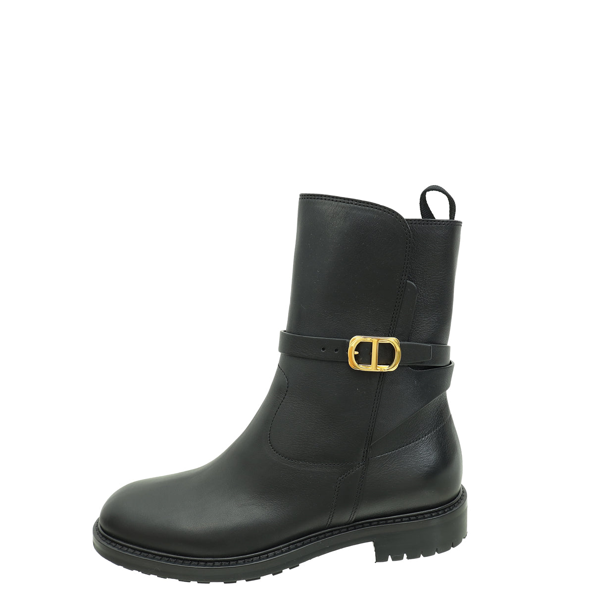 Christian Dior Black CD Empreinte Ankle Boot - Main Image