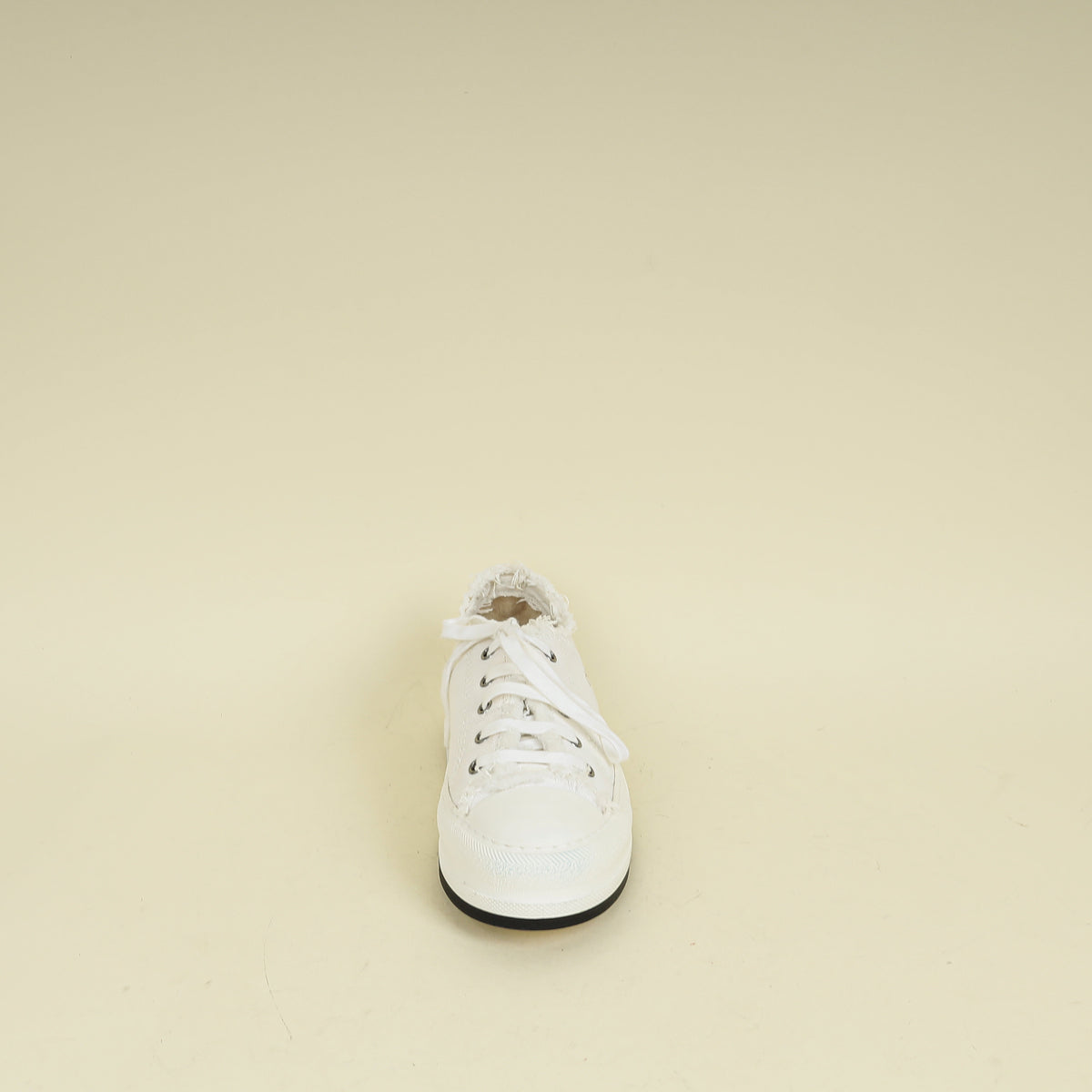 Christian Dior White Embroidered Logo Walk'n'Dior Platform Sneaker 37