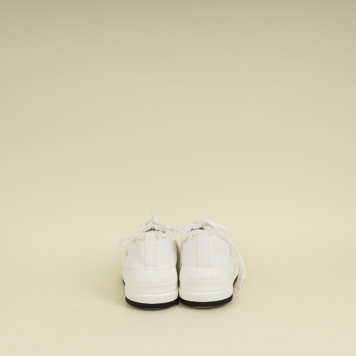 Christian Dior White Embroidered Logo Walk'n'Dior Platform Sneaker 37