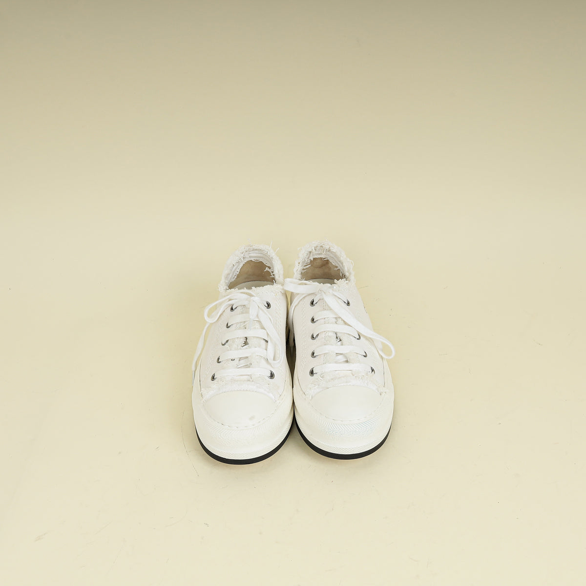 Christian Dior White Embroidered Logo Walk'n'Dior Platform Sneaker 37