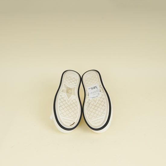 Christian Dior White Embroidered Logo Walk'n'Dior Platform Sneaker 37