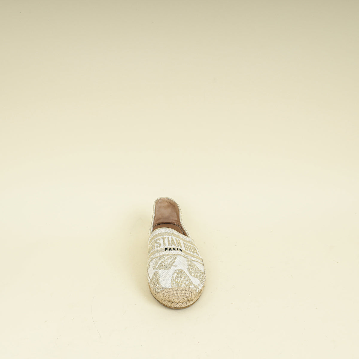 Christian Dior Bicolor Butterfly Embroidered Granville Espadrille 37
