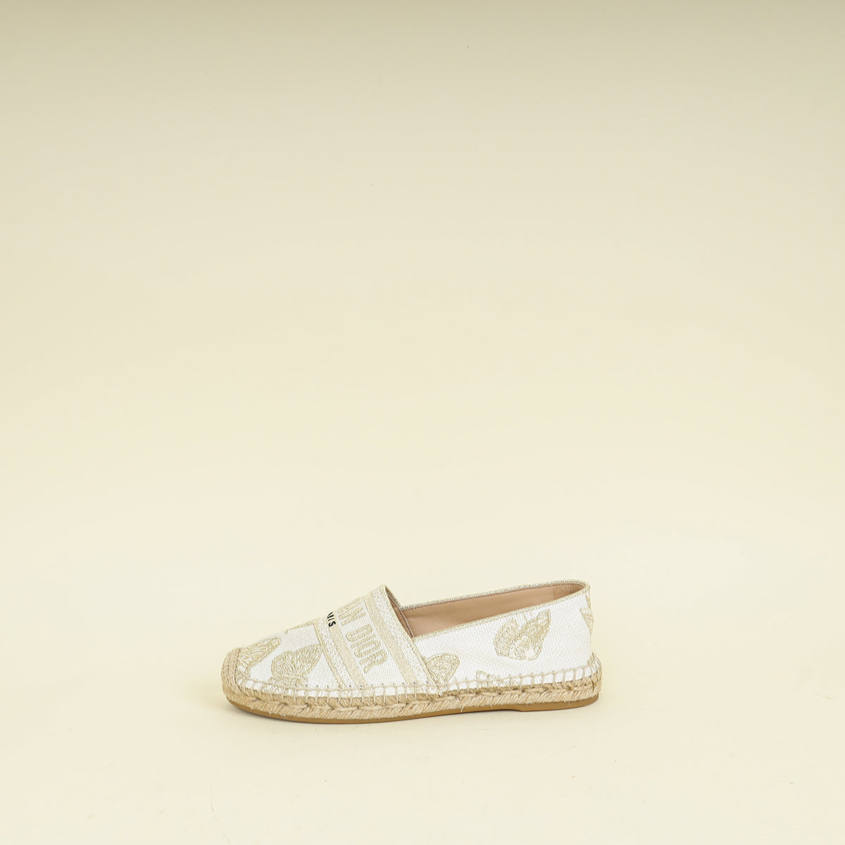 Christian Dior Bicolor Butterfly Embroidered Granville Espadrille 37