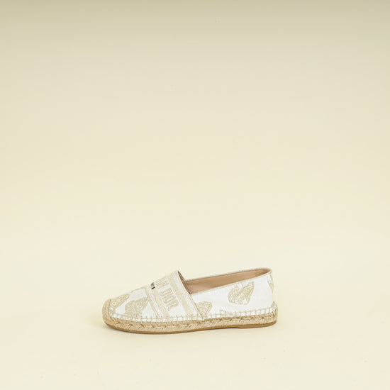Christian Dior Bicolor Butterfly Embroidered Granville Espadrille 37