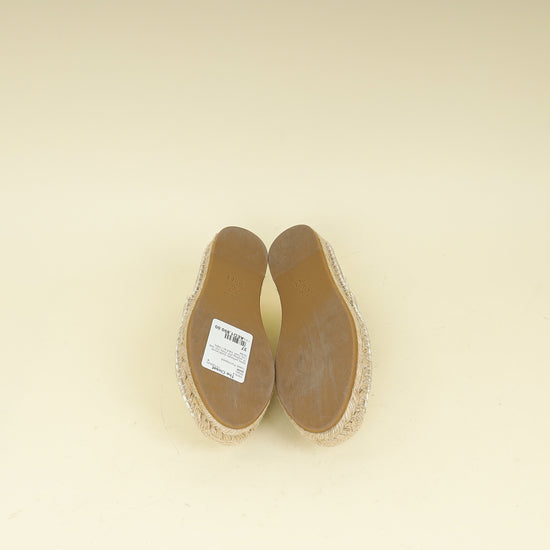 Christian Dior Bicolor Butterfly Embroidered Granville Espadrille 37