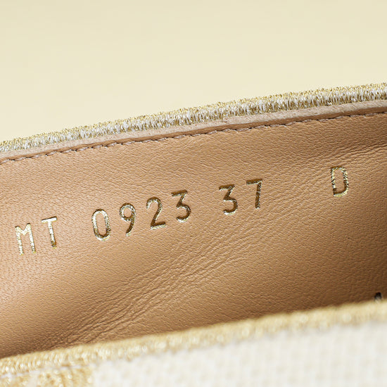 Christian Dior Bicolor Butterfly Embroidered Granville Espadrille 37