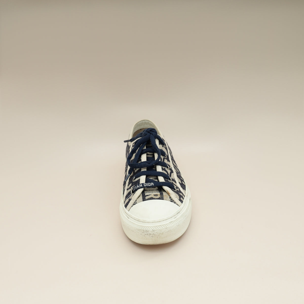 Christian Dior Navy Blue Oblique Oblique Walk N' Dior Low Top Sneaker 37