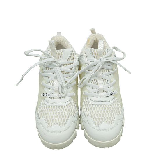 Christian Dior White D-Connect Mesh Sneaker 37