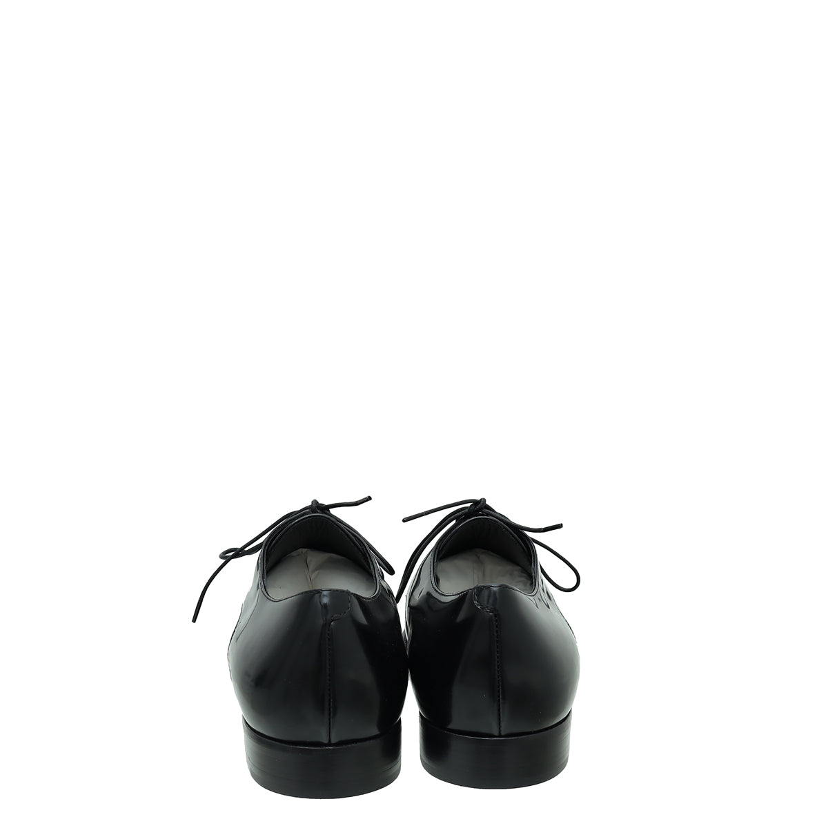 Christian Dior Black Polished Derby Shoes 38.5