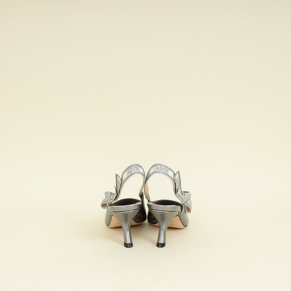 Christian Dior Metallic Silver J'adior Slingback Pump 38.5