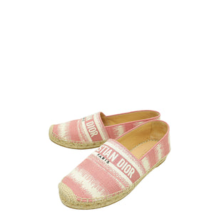 Christian Dior Bicolor D-Stripes Cotton Granville Espadrille 38.5