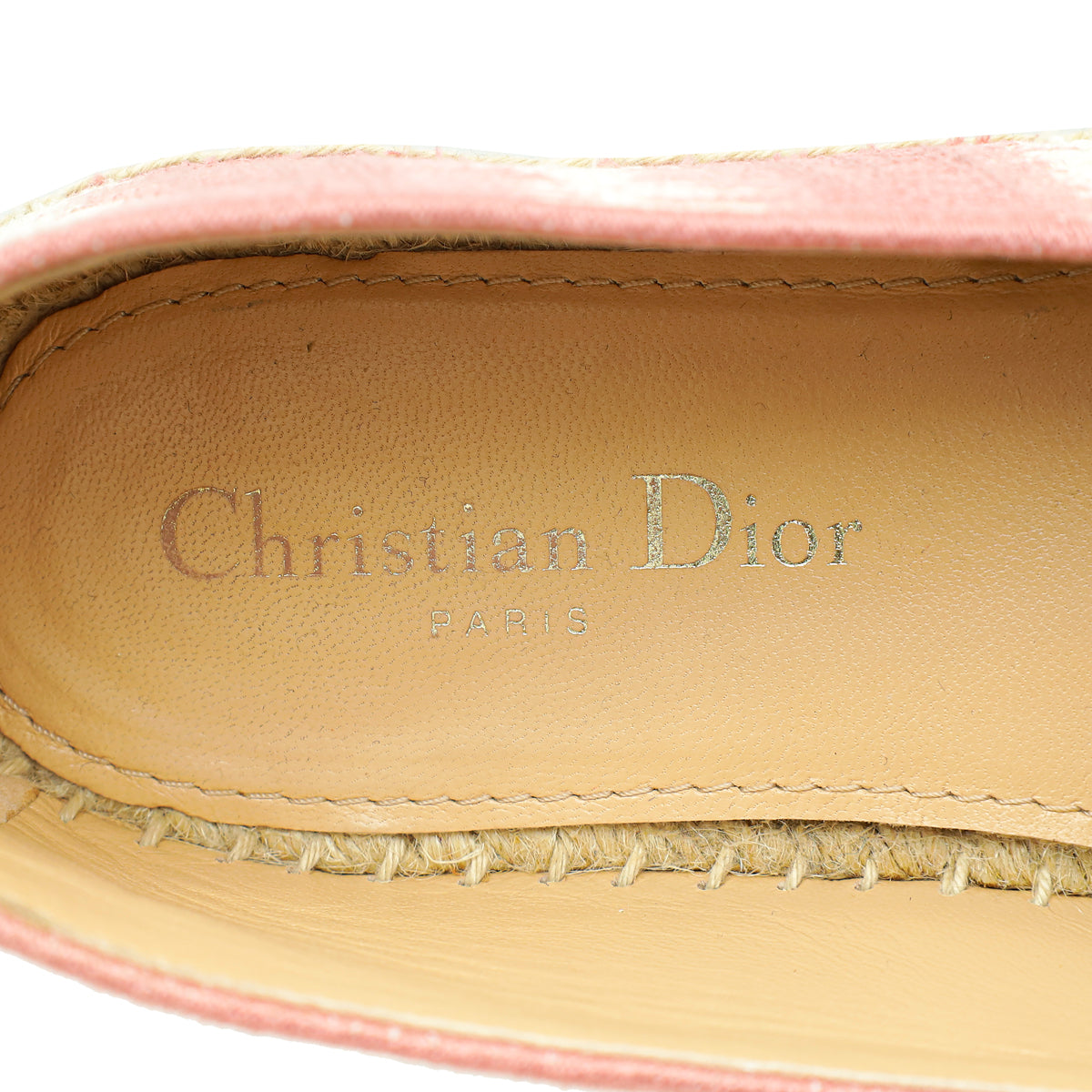 Christian Dior Bicolor D-Stripes Cotton Granville Espadrille 38.5