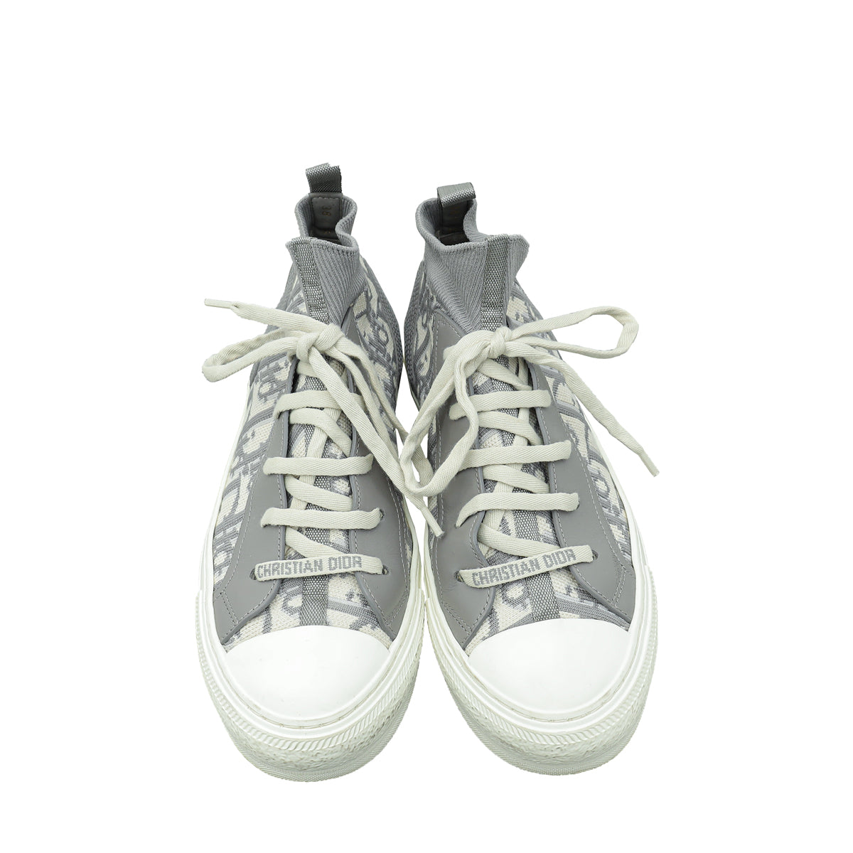 Christian Dior Stone Grey Oblique Walk'n'Dior Mesh Sneaker 38.5