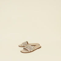 Christian Dior Beige Dioriviera Dway Slide Sandal 38.5