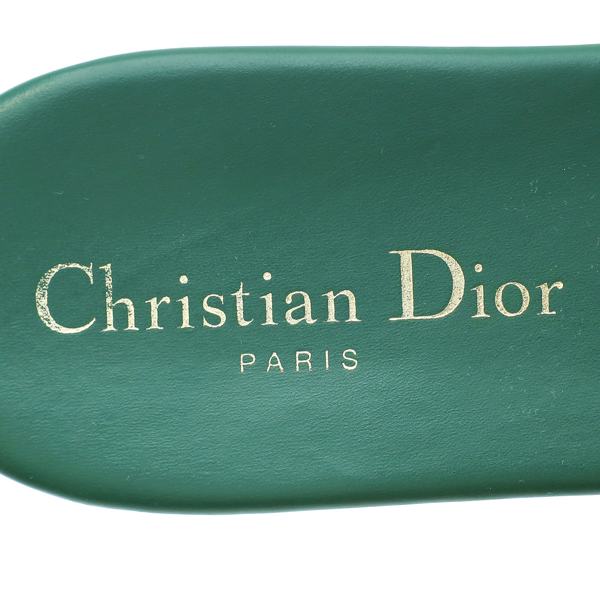 Christian Dior Leaf Green 30 Montaigne Flat Sandal 38.5