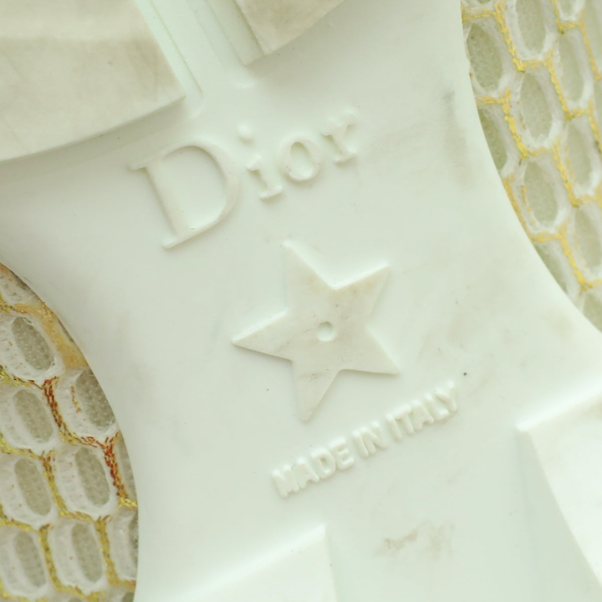 Christian Dior Bicolor Technical Metallic Mesh D Connect Sneaker 38.5