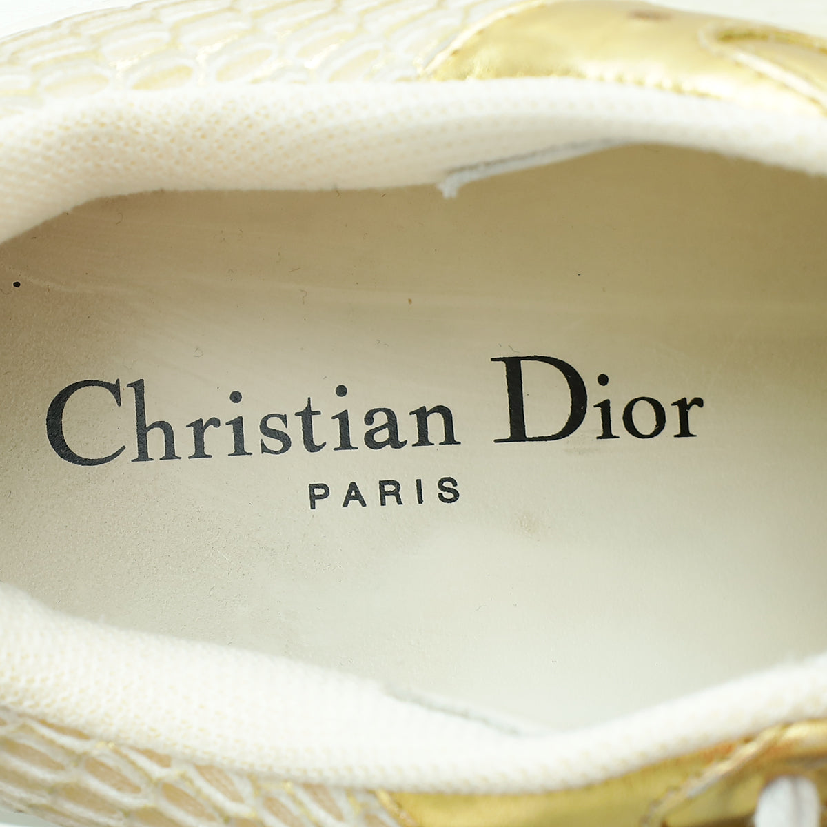 Christian Dior Bicolor Technical Metallic Mesh D Connect Sneaker 38.5