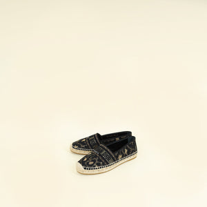Christian Dior Bicolor Mizza Embroidered Granville Espadrille 38.5