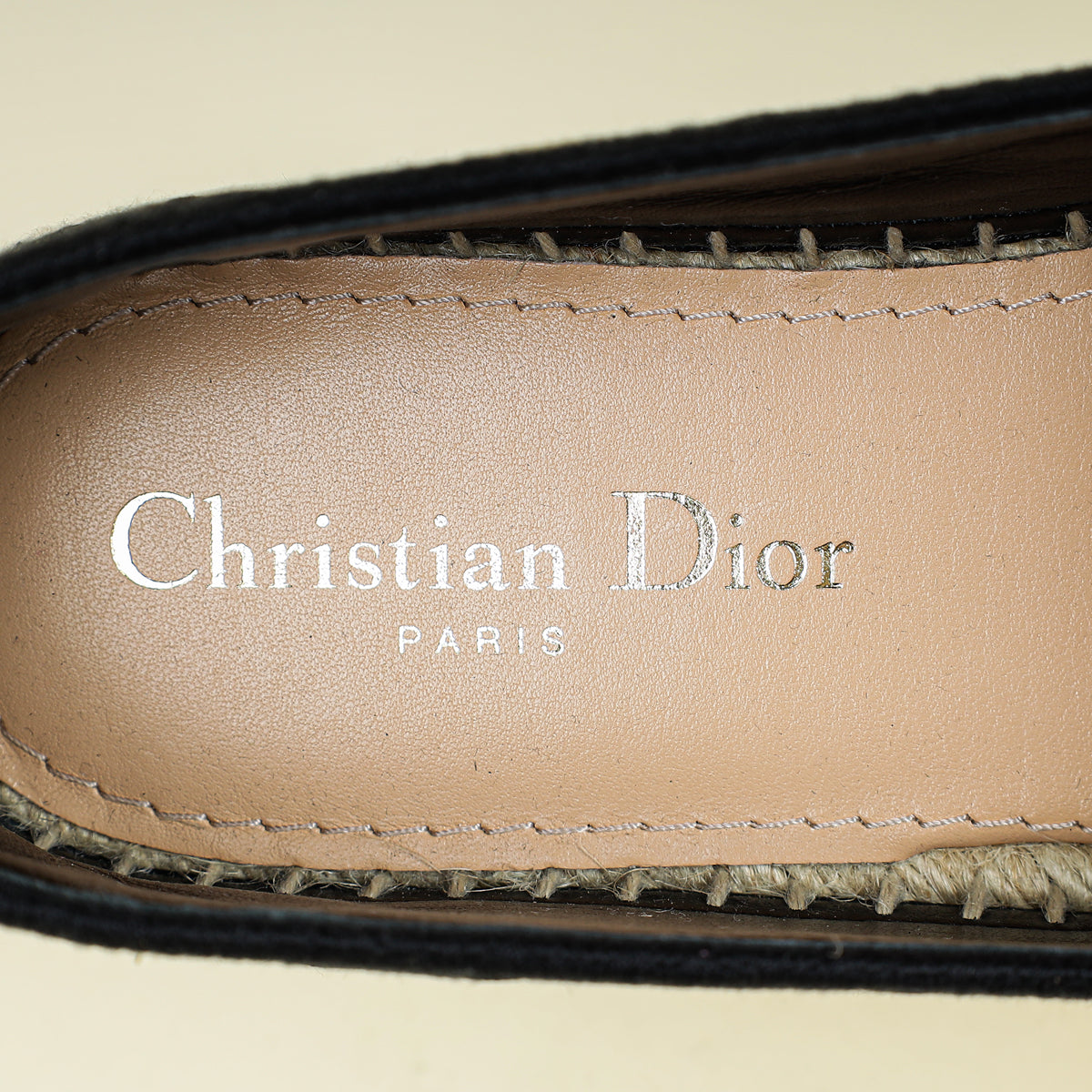 Christian Dior Bicolor Mizza Embroidered Granville Espadrille 38.5
