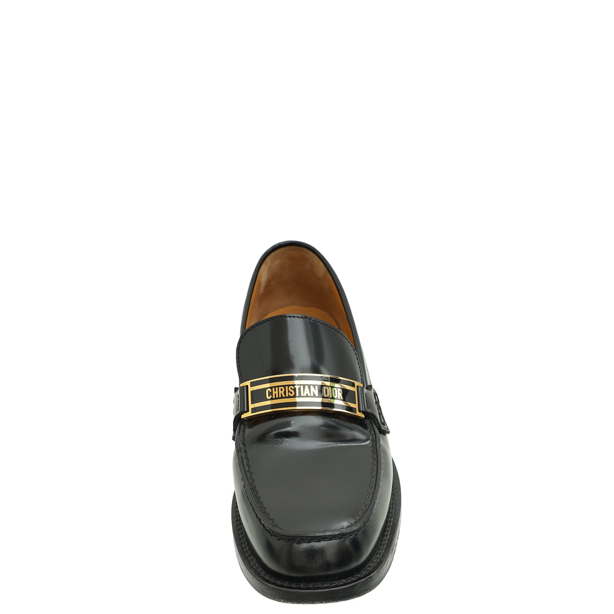 Christian Dior Black Brushed Code Loafers 38