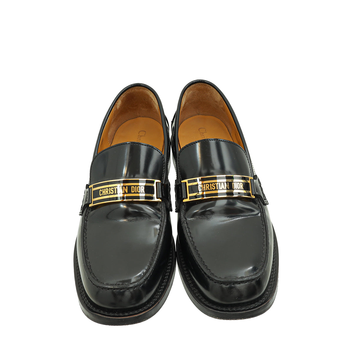 Christian Dior Black Brushed Code Loafers 38 – THE CLOSET
