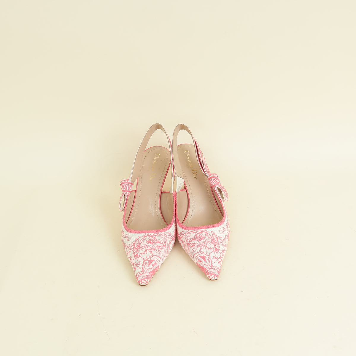 Christian Dior Bicolor J'adior Toile De Jouy Embroidered Slingback Pump Toile De Jouy