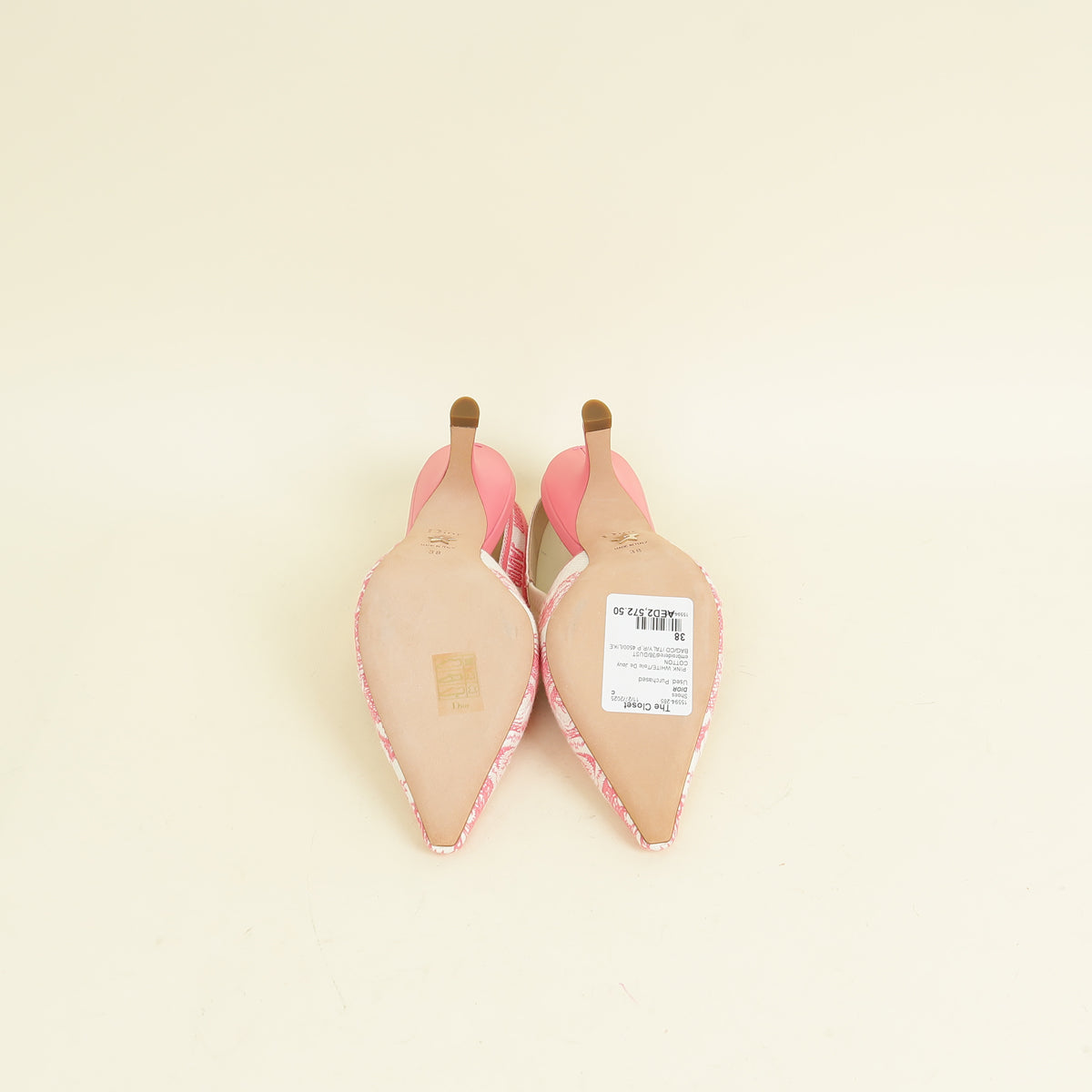 Christian Dior Bicolor J'adior Toile De Jouy Embroidered Slingback Pump Toile De Jouy