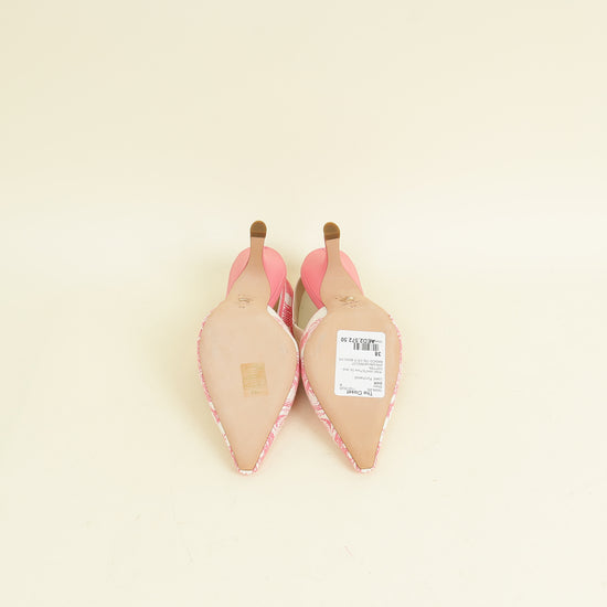 Christian Dior Bicolor J'adior Toile De Jouy Embroidered Slingback Pump Toile De Jouy