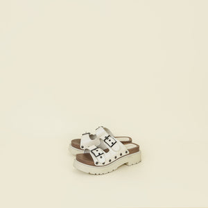 Christian Dior Off White "Diorquake" Buckled Sandals 38
