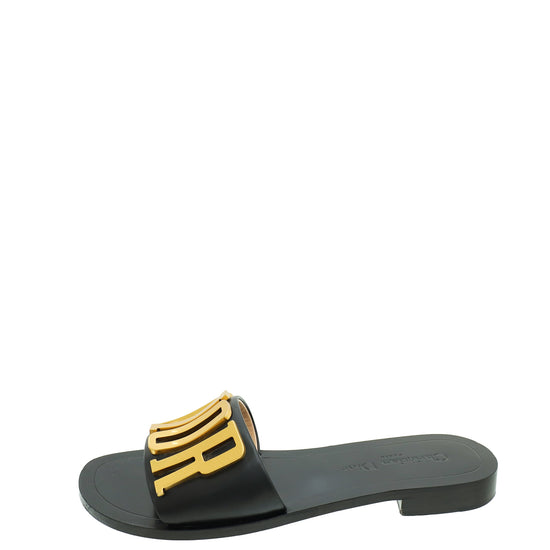 Christian Dior Black Dio(r)evolution Slide Sandals 38